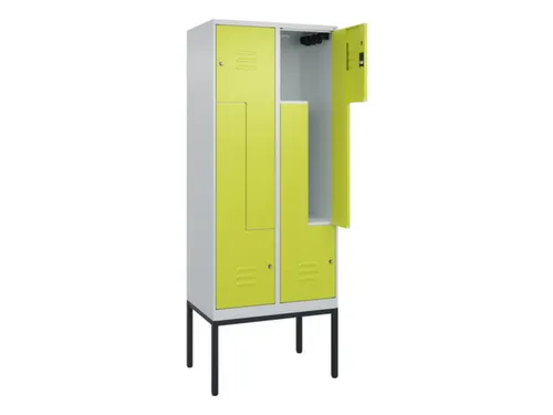 Z-garderobekast,HxBxD 2120x800x500mm,vak B 200/400mm,cil.-slot