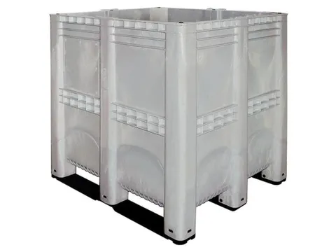 Mega-Stapelcontainer Pe 1250x1300x1150mm 1400 liter Gesloten Grijs