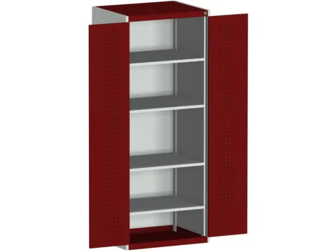 kast met geperforeerde platen,HxBxD 2000x800x525mm,4xStalen bodem