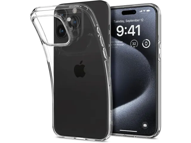 Spigen Liquid Crystal Apple iPhone 15 Pro Hoesje Transparant