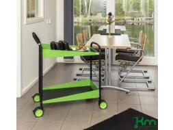 tafelwagen,draagverm. 150kg,2xrubberen mat,laadvl. LxB 690x435mm