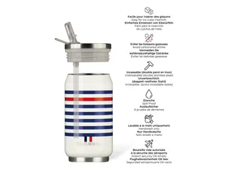 Thermosbeker Les Artistes Paris blik 280ml Sailor met rietje - 2