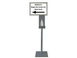 Desinfectiezuil 150 cm clicklijst A3
