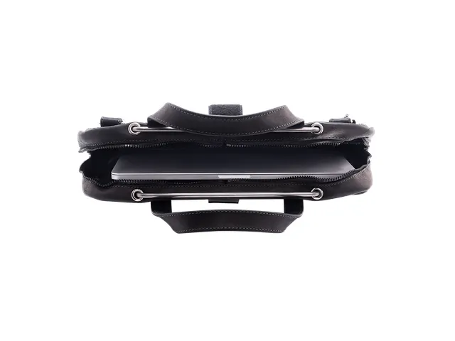 R-Go Viva Laptoptas zwart leder 15.6 inch