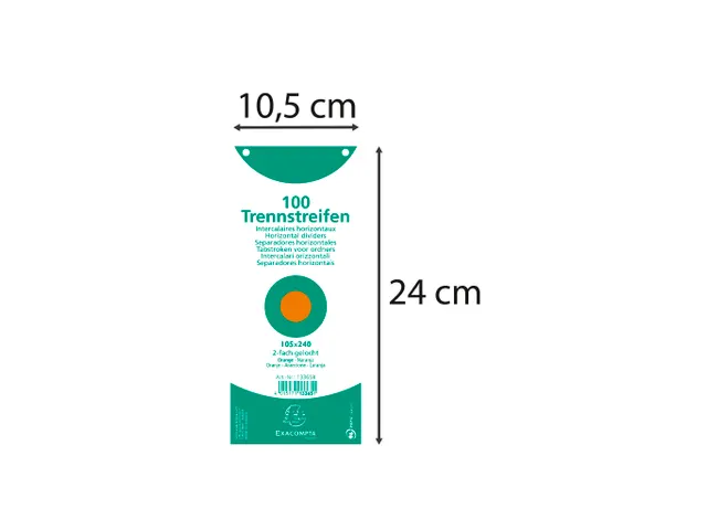 Tabstroken horiz180g perfo 105X240 oranj