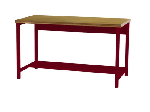 Werktafel 844x1500x750mm Werkblad Multiplex Beuken 25mm Kleur Ral3003