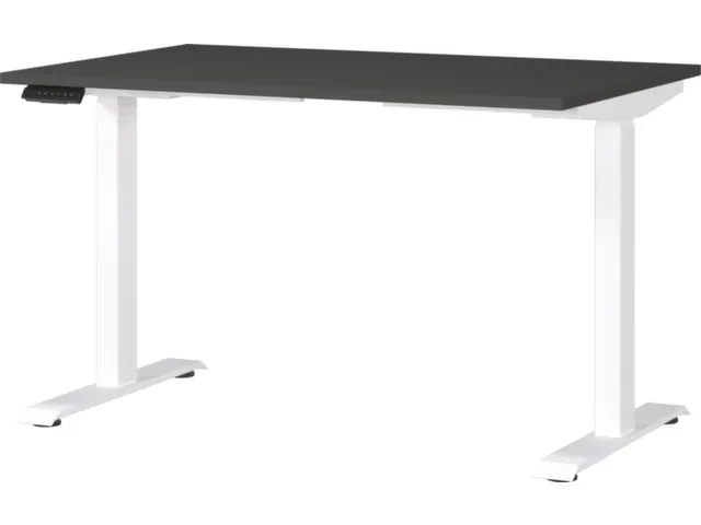 Elektrisch ihv bureau,HxBxD 720-1200x1200x800mm,blad grafiet