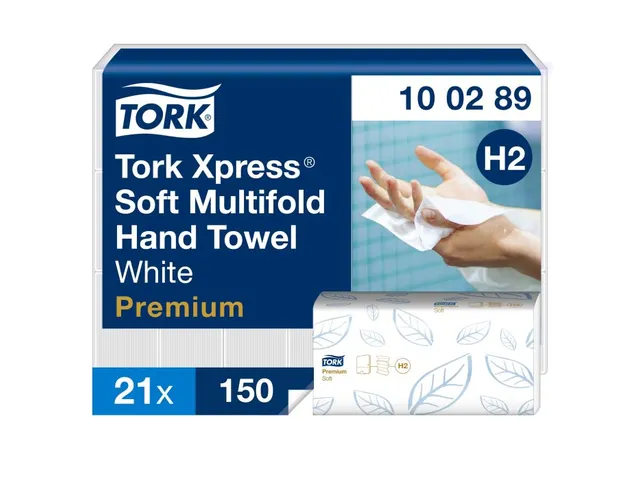 Tork 100289 Xpress Handdoek Premium H2 I-vouw Soft 2-laags 21x150st