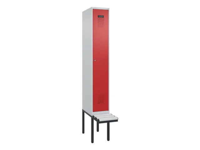 locker met bank,voor scheiding van kleding,HxBxD 2120x300x815mm,1vak