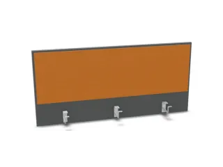 opzetpaneel bureau aanbouw achter MS-donkergrijs BN3005-geel 1200mm - 1
