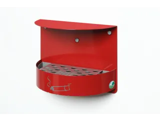 Wandasbak 1.5 liter 230x300x150mm Rood Slot Staal - 1