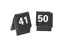 Tafelnummer Set 41-50 Zwart