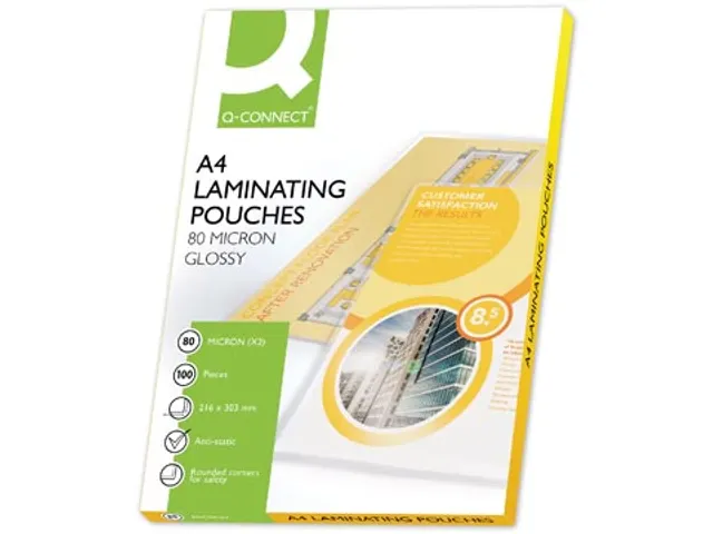 Lamineerhoes A4 Glanzend 216x303mm 2x80 Micron Doos 100 stuks