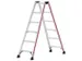 escabeau industriel,double face,2x7marches,Hauteur 1,12m,lisse L 1,79m