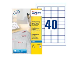 Etiket Avery J8654-25 45.7x25.4mm Inkjet wit 1000 stuks - 1