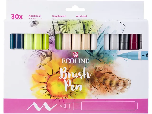 Ecoline Brush pen etui van 30 stuks set Additional