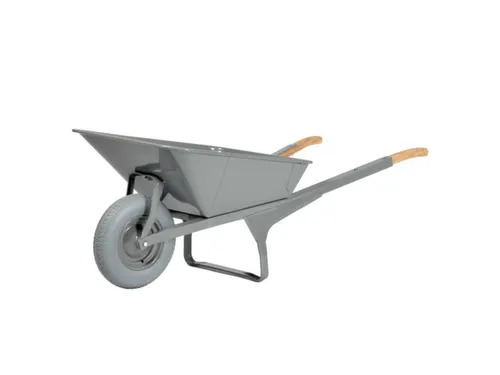 kruiwagen met hoekijzer,90l,HxBxD 810x710x1530mm,staal-bak,grijs,staal