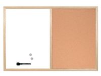 Combinatiebord Kurkbord 60x80cm Magnetisch Whiteboard Gelakt Staal