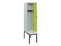 locker met bank,HxBxD 1950x400x815mm,1vak,vak B 400mm,cilinderslot