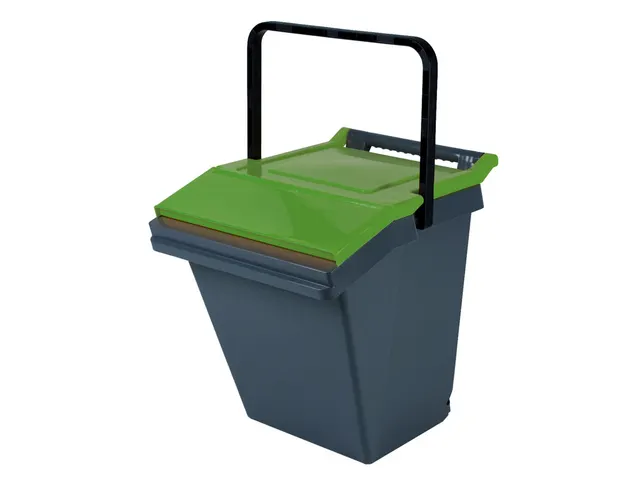 Easytech Afvalscheidingsbak Kunststof 40 Liter Grijs Groen