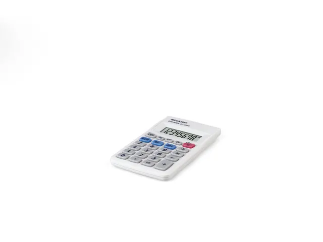 Calculator Sharp EL233S grijs hand 8 digit
