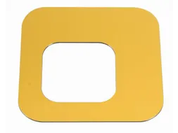 Oplegdeksel,V. Afvalbak 1X60L,Vierkant,1Opening,Staal,Geel