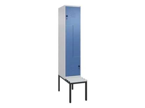 Z-garderobekast,HxBxD 2120x400x815mm,2vak,vak B 400mm,draaigrendel