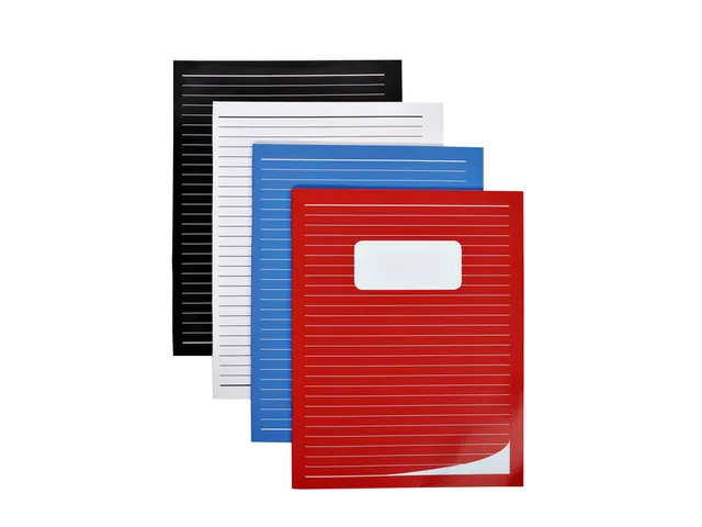 Schrift Qbasic 210x165mm lijn 80blz 70gr assorti