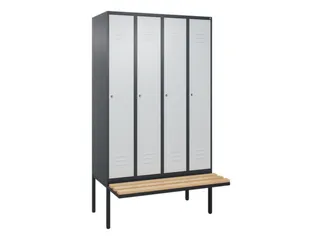 locker voor scheiding van kleding,HxBxD 2120x1200x815mm,4vak - 1