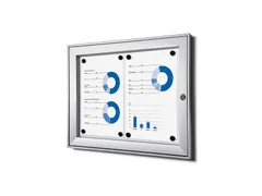 Vitrinebord Quantore luxe 2x A4 zilver