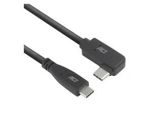 Kabel ACT USB-C standaard naar USB-C hoek 10Gbps 2m - 1