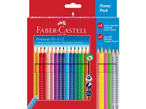 kleurpotlood Faber-Castell Grip promotieset 18 + 4 + 2