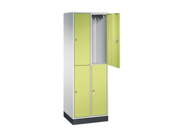 Dubbeldekse garderobekast,RAL 7035/RDS1108060,HxBxD 1950x620x500mm