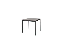 Domino Basic Tafel Vaste Hoogte 800x800mm Logan Eiken Zwart 4-Poots