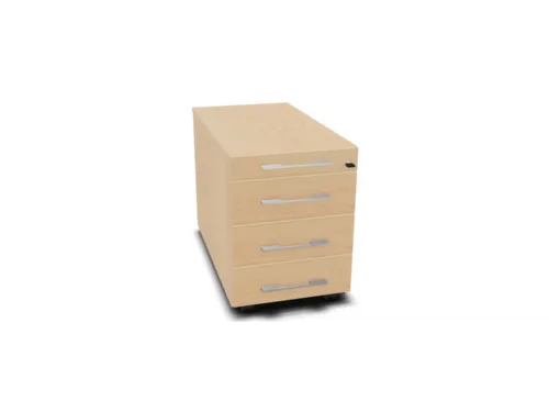 mobiel ladeblok,HxBxD 525x430x800mm,3lade(n),m. handgreep,NE-esdoorn
