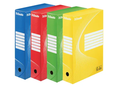 Archiefdoos Esselte Boxycolor 80mm 352x250mm geel