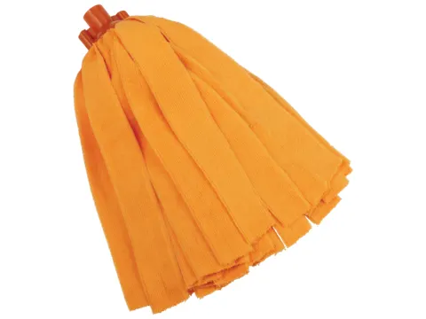 Vikan Microfibre draadmop microvezel stroken schroefdraad Oranje