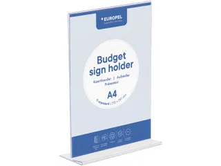 Kaarthouder A4 Glashelder Polystyreen T-Stand - 1