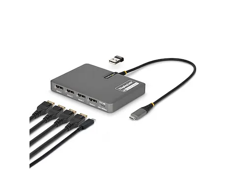 USB-C naar Quad-Monitor Adapter 4K 60Hz DisplayPort