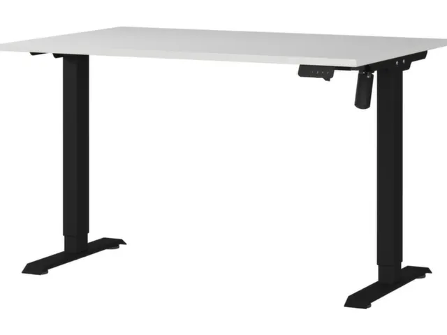 Elektrisch ihv bureau,HxBxD 710-1190x1200x800mm,blad lichtgrijs