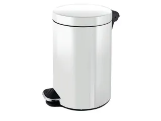 pedaalemmer,3l,HxØ 260x170mm,binnenbak kunststof,romp staal wit - 1