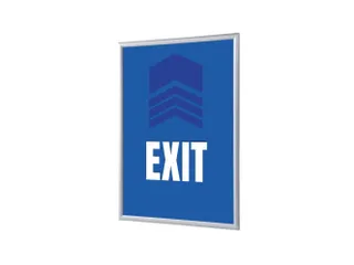Kliklijst A1 complete set met print "EXIT" Blauw - 1