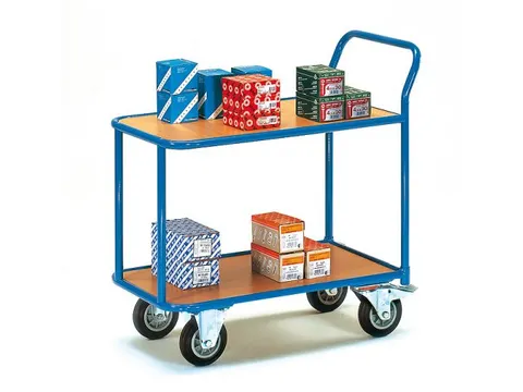 Tafelwagens 2602 400kg 2 Etages 1000x700mm Houten Plaat