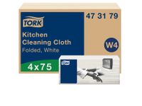 Reinigingsdoek Tork Kitchen Cleaning W4 extra absorberend wit 473179