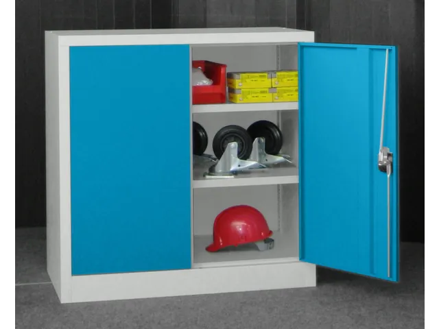 grootvolumekast met openslaande deuren,RAL7035,front RAL5012