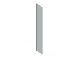 zijwand,v. inhaakstelling,HxD 2500x400mm,verzinkt,massief plaatstaal - 2