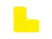 plaksymbool,L-vorm,markering HxB 100x100mm,PVC,geel