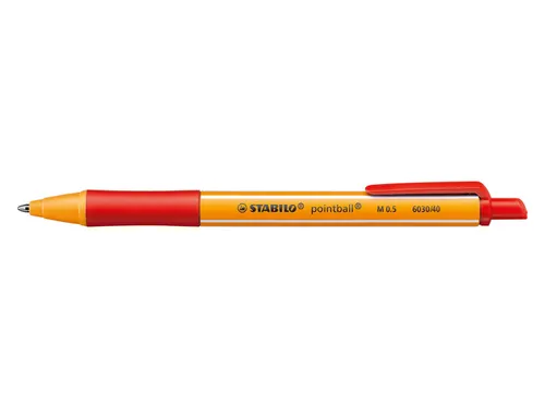 Balpen STABILO pointball 6030/40 medium rood 0.5mm