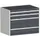 ladekast 800x1050x750mm 4laden zware lasten RAL7035 front RAL7016