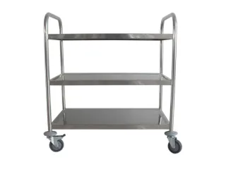 RVS serveerwagen,draagverm. 150kg,3etage(s),m. kunststof matten - 1